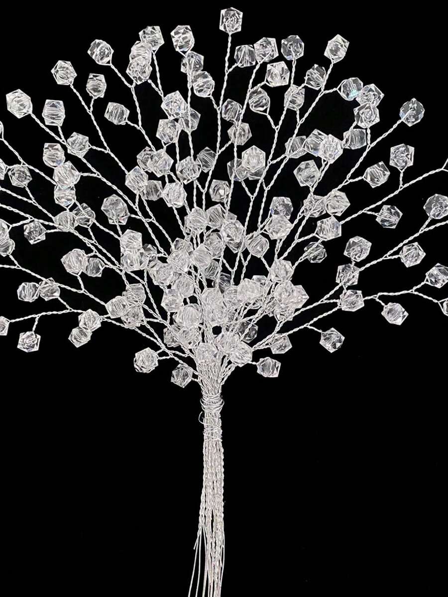 20 件高品质手工 DIY 亚克力串珠花，适用于家居装饰、花瓶插花、婚礼、新娘花束、礼物、发饰、假植物