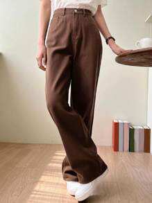 Women Jeans - Coffee Brown - View 3