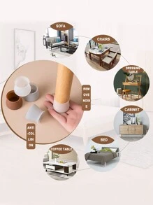 LEAPAIR 28*28*24mm圓形小型矽膠椅腳套,防滑桌腳塵套襪,地板保護墊和配管塞家具調平腳 - s - 查看 6