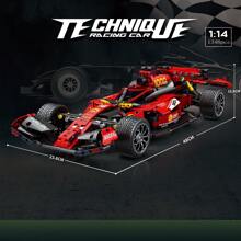 Moc成人公式賽車1:10比例積木套裝,1952塊微型積木可組裝,真實賽車模型玩具禮物 - 酒紅色 - 查看 1