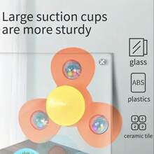 Baby & Toddler Cartoon Suction Cup Rotating Spinning Top Rattle Toy, Teething, Developmental, 1-3 Years Old, 6 Months+ (Random Color) - Multicolor - View 4