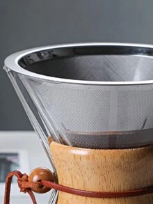 耐熱玻璃咖啡壺400ml咖啡共享壺,木柄手沖壺,簡約現代高硼硅玻璃壺,適用於家庭、旅行和聚會 - 白色 - 查看 2