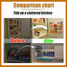 2/4 件廚房收納架,用於香料罐,壁掛式簡單瓶夾,5 孔配料架 - 白色 - 查看 5