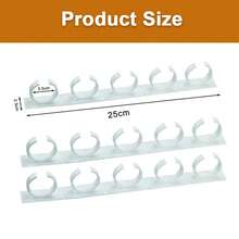 2/4 件廚房收納架,用於香料罐,壁掛式簡單瓶夾,5 孔配料架 - 白色 - 查看 9