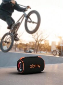 1個黑色防水15w便攜式揚聲器,內置電池,適用於戶外騎車活動、新年禮物和遊戲贈品 - 黑色 - 查看 2