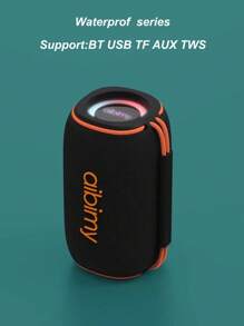 1個黑色防水15w便攜式揚聲器,內置電池,適用於戶外騎車活動、新年禮物和遊戲贈品 - 黑色 - 查看 3