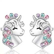 4pcs Cute & Colorful Unicorn Design Jewelry Set For Teenage Girls, Including Necklace, Bracelet, Ring, Earrings, Ideal For Birthday And Back-to-school Gifts - Silver - View 4