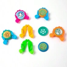 10 件裝隨機顏色傳單圓盤發射器戶外減壓玩具 - 彩色 - 查看 2