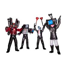 Skibidi Toilet Set 4 Pieces, Model, Toilet Toy, , Pvc. - Set 2 - View 3