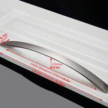 1個鋁合金家具拉手,刷銀廚房門把手,櫥櫃把手,抽屜旋鈕,衣櫥抽屜拉手 - 銀色 - 查看 11