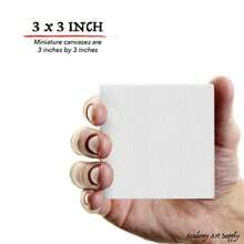 Supply - Lienzo de 3 x 3 pulgadas para pintar con caballete (paquete de 10) - Blanco - Ver 3