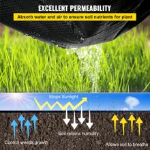 Weeds Barrier Fabric Cloth 3x50 To 6.5x330 Ft Landscape Woven 2.4 To 5.8 Oz PP With High Permeability Mat Ground Cover Garden Weeds Control - 5FTx250FT-5盎司 - 查看 4