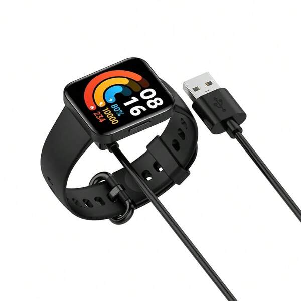 Cabo carregador USB Compativel com Todos Modelos Smartwatch Apple watch huami Amazfit XIAO MI mi band redmi band hua wei gt 2 3 Galaxy Watch 4 5 6 Active 40/44  Garmin P68/p70/p80/p8/p8 plus/p9