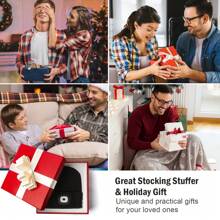 YunTuo 1 件男女通用音樂帽led 無簷小便帽帶燈usb 可充電音樂帽帶燈可調節3 級亮度頭燈無簷小便帽適合冬季戶外活動、遛狗、跑步、釣魚、鏟土、遠足、騎自行車、通勤、男士禮物爸爸父親情人節usb 充電帽 - 元寶寶藍 - 查看 6