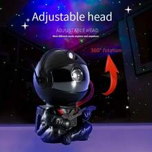 1 件太空人星空投影機銀河夜燈,臥室節慶天空裝飾燈,可愛明亮的led 燈帶太空星雲,遙控器,星形投影銀河燈,夜燈,房間裝飾,遊戲室,家庭影院,天花板,定時器 - 黑色 - 查看 4