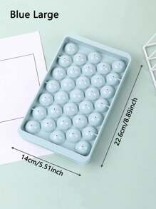 1PC Easy To Use 33-Cavity Round Ice Cube Mold, Create Perfect Ball Shaped Ice Cubes With One Tray - Blue - View 2