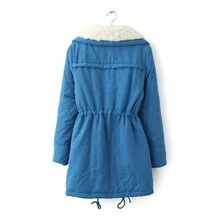 Parka De Algodón Para Mujer,Cálido Abrigo, Moda Coreana - Caqui - Ver 9