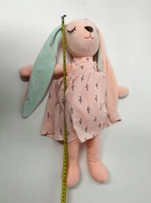 1pc 33/43cm Kawaii Long Ears Rabbit Plush Toys Lovely Sleeping Bunny Wearing Skirt Dolls Stuffed Soft Animal Appease Toy Lovely Birthday & Christmas Decor Gifts