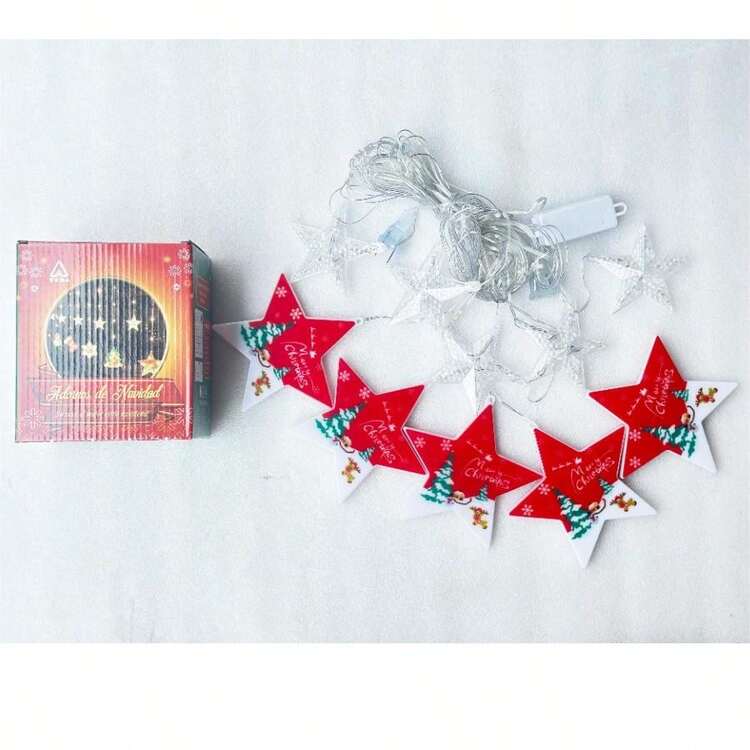 YUDA 3m 100L 2 Types Star Shape Christmas Decoration String Lights - Yellow - View 4