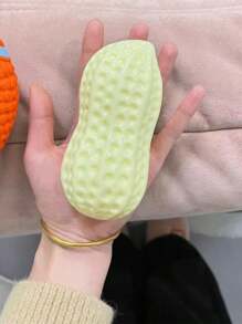 1個狗tpr模擬花生耐咬磨牙互動吱吱叫寵物玩具,減壓工具 - 米色 - 查看 3