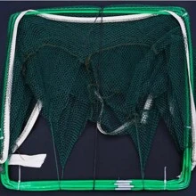1/3 piezas Trampa plegable hexagonal para camarones, trampa para anguilas, red para langostas, lámpara trampa para pesca