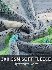 暗光恐龍抱毯，男女童可愛暖和柔軟的兒童毛毯，灰色幼兒毛毯，適合作為兒童聖誕、生日禮物，沙發毯、生日禮物、聖誕禮物、感恩節禮物，260GSM空調抱毯、午睡毯、動畫卡通毯，1,2,3,4,5,6,7,8,9,10歲生日禮物 - 黑色 - 查看 6