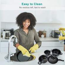 Nonstick Pots And Pans Set, 13-Piece Cookware Set, Induction Cookware, Saute Pans, Stackable Cooking Pots - Black - View 8