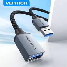 Vention Usb 延長線 Usb 擴充器 Usb 3.0 延長線尼龍編織,適用於網絡攝像頭、相機、手機、usb 集線器、滑鼠、鍵盤、打印機、硬盤驅動器、耳機 - 灰色 - 查看 1