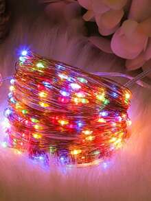 1入太陽能led星形防水銅線串燈,適用於戶外裝飾,陽台、聖誕樹、花園、童話主題派對、防水、聖誕花環、院子裝飾 - 彩色 - 查看 6