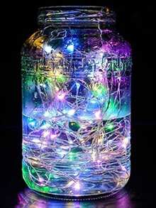 1入太陽能led星形防水銅線串燈,適用於戶外裝飾,陽台、聖誕樹、花園、童話主題派對、防水、聖誕花環、院子裝飾 - 彩色 - 查看 3