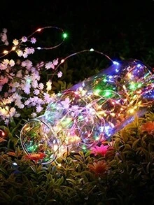 1入太陽能led星形防水銅線串燈,適用於戶外裝飾,陽台、聖誕樹、花園、童話主題派對、防水、聖誕花環、院子裝飾 - 彩色 - 查看 4