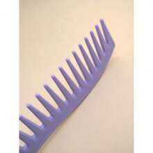清新简约手持发梳 1 件塑料宽齿分区发梳 发型梳 - 紫色 - 查看 4