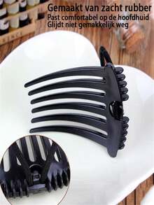 1pc Fluffy Styling Brush For Women's Hair Accessories Keeps The Ponytail From Clinging To Your Scalp - Black - View 2