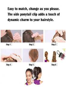 1pc Fluffy Styling Brush For Women's Hair Accessories Keeps The Ponytail From Clinging To Your Scalp - Black - View 5