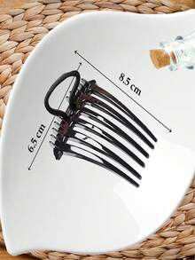 1pc Fluffy Styling Brush For Women's Hair Accessories Keeps The Ponytail From Clinging To Your Scalp - Black - View 6