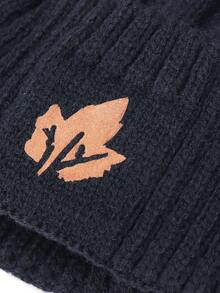 Winter Warm Knitted Hat & Scarf Set For Daily Life, Home, Outdoor Activities, 1pc Winter Cycling Hat - Black - View 6