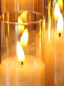 3入組閃爍無火led小水滴燭光氛圍燈,室內室外電池供電燭光裝飾燈,聖誕萬聖節婚禮派對朋友家庭晚宴氛圍燈,三個米色聖誕節桌面求婚的特殊裝飾燈,是女性朋友的最佳禮物 - 白色 - 查看 9