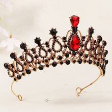 1入歐式皇冠髮箍,復古合金製品,鑲有水鑽裝飾,非常適合派對、生日、婚禮、拍照、新娘配飾、禮物、節日慶典等場合。 - 彩色 - 查看 4