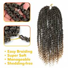 熱情扭曲頭髮淺啡色10英寸預捲熱情扭曲鉤編頭髮延伸1包預編鉤編頭髮短髮熱情扭曲頭髮(10英寸1包) - Light Brown - 查看 2