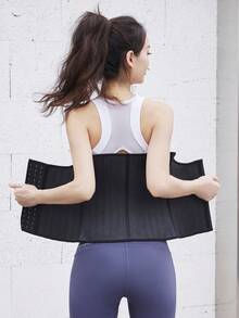 Sports Outdoor 1pc Women's Waist Belt Sporty Corset  For Slimming Stomach Shapewear Waist Trainer Corset - Black - View 5