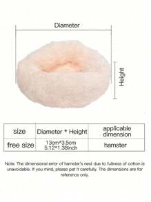 1pc Hamster Nest/winter Warm Bed Suitable For Hamsters And Cavy - Beige - View 4