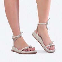 Women Flat Sandals - trắng - Xem 1