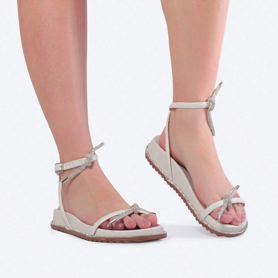 Women Flat Sandals - trắng - Xem 1