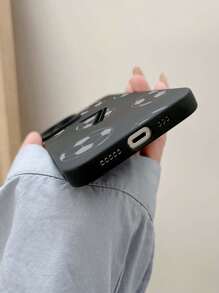 1pc Number 7 Football Printed Phone Case Compatible With Apple Iphone - Black - View 3