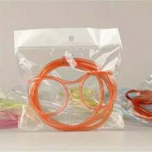 1 件柔性軟吸管眼鏡適合兒童派對、生日、派對、有趣的吸管眼鏡適合派對玩樂作為兒童禮物 - 彩色 - 查看 9