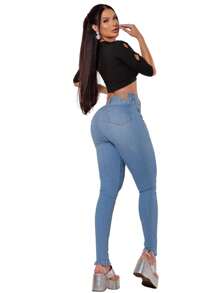 Divas Jeans Women Jeans - Màu xanh lam - Xem 2