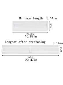 1 st. Låda arrangör Avdelare , Justerbar Och Genomskinlig För Kök , Garderob , Förvaring Lådor - Genomskinlig - Visa 5