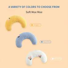 貓狗寵物枕頭,u 型護頸柔軟加厚枕頭,貓狗冬季保暖睡墊,鎮靜玩具 - 藍色 - 查看 4