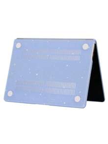 1pc Solid Cream-Colored Protective Shell Compatible With Macbook Pro 16 M2 Laptop Case Cover For Air 13.3 New Pro 14 Accessories - Blue - View 2