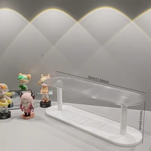 Double-Layer Anime Figure Display Shelf - White - View 2